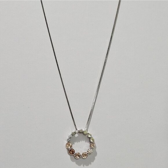 NWOT, STERLING SILVER, INFINITY CIRCLE NECKLACE - Picture 4 of 5